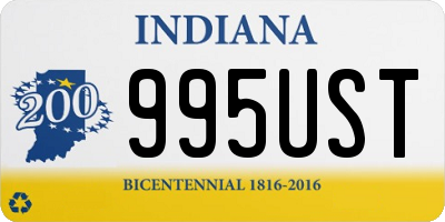 IN license plate 995UST