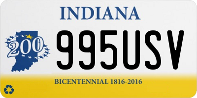 IN license plate 995USV