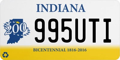 IN license plate 995UTI