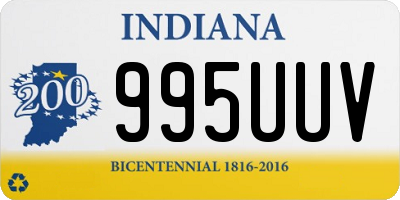 IN license plate 995UUV
