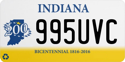 IN license plate 995UVC