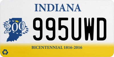 IN license plate 995UWD