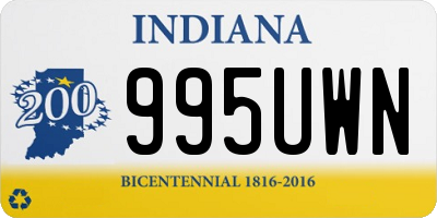 IN license plate 995UWN