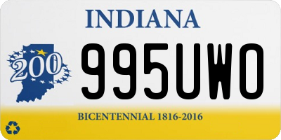 IN license plate 995UWO