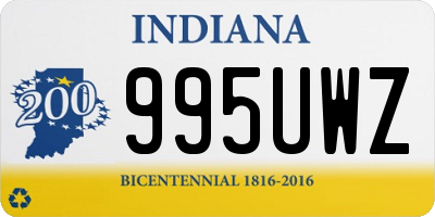 IN license plate 995UWZ