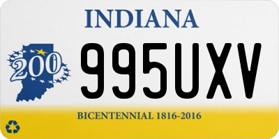 IN license plate 995UXV