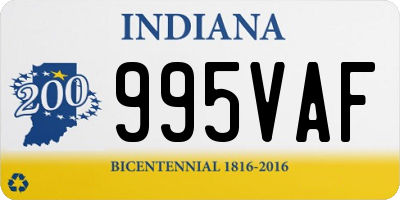 IN license plate 995VAF