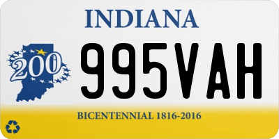 IN license plate 995VAH