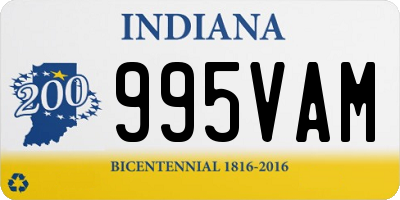 IN license plate 995VAM