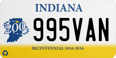 IN license plate 995VAN