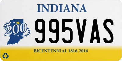 IN license plate 995VAS