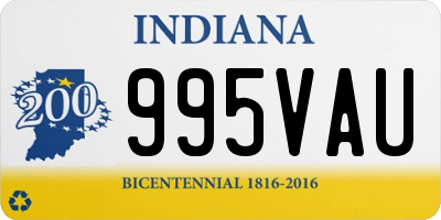 IN license plate 995VAU