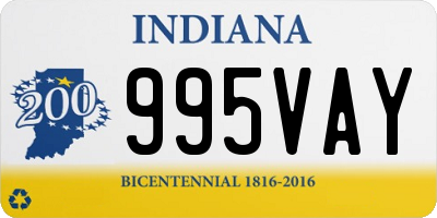 IN license plate 995VAY