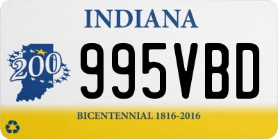 IN license plate 995VBD