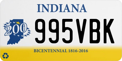 IN license plate 995VBK