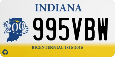 IN license plate 995VBW