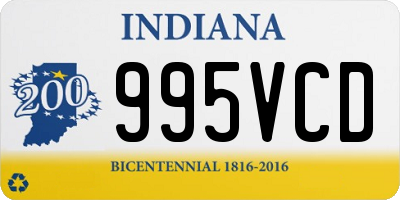 IN license plate 995VCD