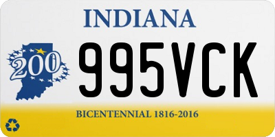 IN license plate 995VCK