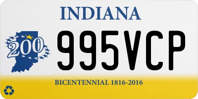 IN license plate 995VCP