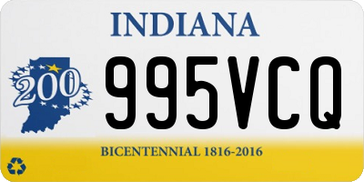 IN license plate 995VCQ