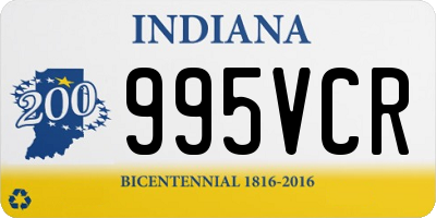 IN license plate 995VCR