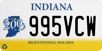 IN license plate 995VCW