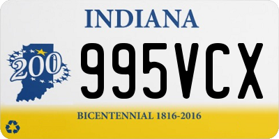 IN license plate 995VCX