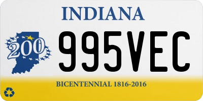 IN license plate 995VEC