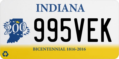 IN license plate 995VEK