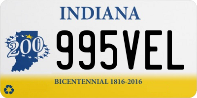 IN license plate 995VEL