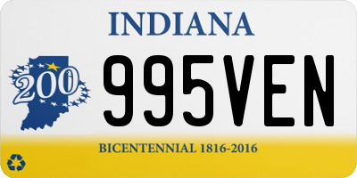 IN license plate 995VEN