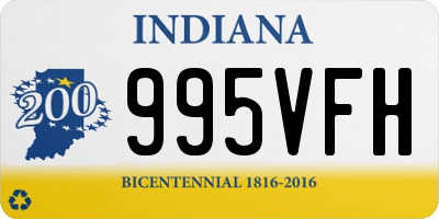 IN license plate 995VFH