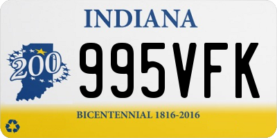 IN license plate 995VFK