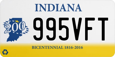 IN license plate 995VFT