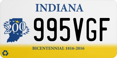 IN license plate 995VGF