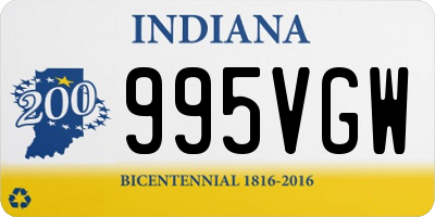 IN license plate 995VGW