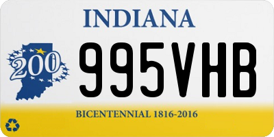 IN license plate 995VHB