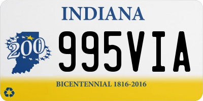 IN license plate 995VIA