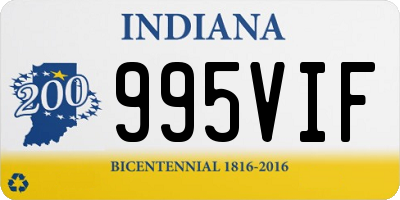 IN license plate 995VIF