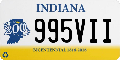 IN license plate 995VII