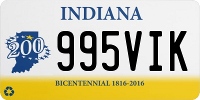 IN license plate 995VIK
