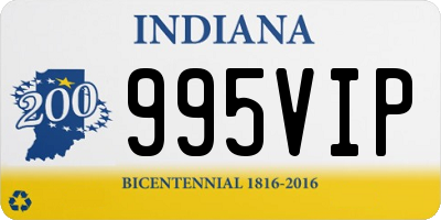 IN license plate 995VIP