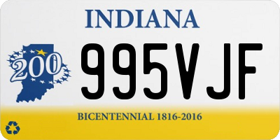 IN license plate 995VJF