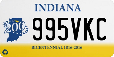 IN license plate 995VKC