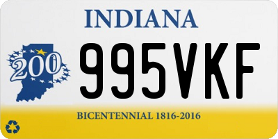 IN license plate 995VKF