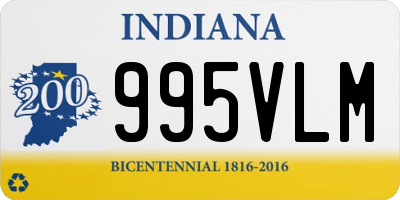 IN license plate 995VLM