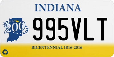 IN license plate 995VLT