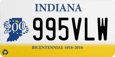 IN license plate 995VLW