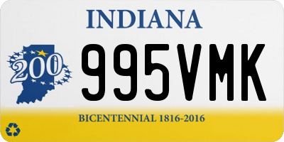 IN license plate 995VMK