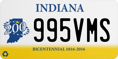 IN license plate 995VMS